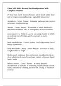 Galen NSG 3100 - Exam 4 Nutrition Questions With Complete Solutions