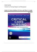 Test Bank for Critical Care Nursing&colon; Diagnosis and Management 9th Edition By Linda D&period; Urden&semi; Kathleen M&period; Stacy&semi; Mary E&period; Lough Chapter 1-41 Complete Guide A&plus;