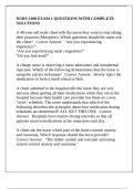 NURS 3100 EXAM 1 QUESTIONS WITH COMPLETE SOLUTIONS