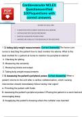 Cardiovascular NCLEX  Questionsverified  100&percnt;questions with  correct answers&period;