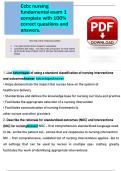 Ccbc nursing  fundamental exam 1  complete with 100&percnt;  correct questions and  answers&period;