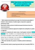 IFMA Operations and Maintainence  with correct questions  and  answers 100% verified
