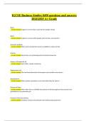 IGCSE Business Studies 0450 Exam Questions and Answers &vert; Latest Update 2024&sol;2025 A&plus; Verified