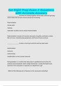 Eat Right Prep Exam 2 Questions with Accurate Answers