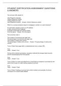 STUKENT CERTIFICATION ASSESSMENT QUESTIONS & ANSWERS