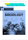Test Bank for Macionis Gerber&comma; Sociology&comma; 9th Canadian Edition All Chapters Fully Verified