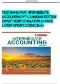 TEST BANK FOR INTERMEDIATE ACCOUNTING 9TH CANADIAN EDITION EXPERT VERIFIED Q&A FOR A&plus; PASS LATEST UPDATE 2025&sol;2026 A&plus;