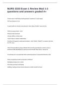 NURS 3333 Exam 1 Review Mod 1-3 questions and answers graded A&plus;