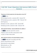 AAE 350 - Exam 2 Questions with Answers &lpar;100&percnt; Correct  Answers&rpar; 