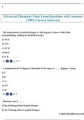 Advanced Chemistry Final Exam Questions with Answers  &lpar;100&percnt; Correct Answers&rpar;