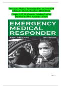 Emergency Medical Responder&colon; First on Scene 12th Edition by Chris Le Baudour &ndash; Complete Test Bank with Verified Questions and Answers &lpar;All Chapters&rpar;