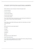 STUKENT CERTIFICATION QUESTIONS & ANSWERS