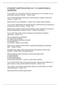 STUKENT CERTIFICATION CH 1-13 QUESTIONS & ANSWERS