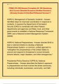 FEMA ICS-200 Newest Complete All 100 Questions  And Correct Detailed Answers (Verified Answers)  |Already Graded A+|Verified!!!|Newest Version!!!
