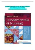 FULL TEST BANK For Fundamentals of Nursing&comma; 12th Edition by Patricia A&period; Potter&comma; Anne G&period; Perry&comma; Patricia A&period; Stockert&comma; Amy Hall&comma; and Wendy R&period; Ostendorf&vert; All Complete Verified Chapters 1-50&vert; Questions with Correct Answers A&plus; GRADED 100&percnt; VERIFIED With Rationa