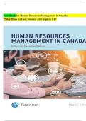 Test Bank for Human Resources Management in Canada&comma; 15th Edition by Gary Dessler&comma; All Chapters 1-17 covered&sol; Q&A&sol; 100&percnt; VERIFIED&sol; NEW