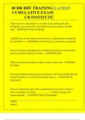 40 HR RBT TRAINING CUMULATIVE EXAM CR INSTITUTE QUESTIONS AND ANSWERS 2025