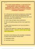 ACLS POST EXAM VERSION1&comma;2&comma;3 AND PRACTICE  EXAM NEWEST 2025&sol; 2026 COMPLETE 500  QUESTIONS AND CORRECT ANSWERS &lpar;VERIFIED  ANSWERS&rpar; VERIFIED EXAM&excl;&excl;&excl;&vert;ALREADY GRADED  A&plus;&vert;&vert;NEWEST VERSION&excl;&excl;&excl; 