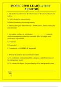 ISO&sol;IEC 27001 LEAD AUDITOR QUESTIONS AND ANSWERS 2025