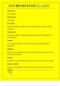 GCU BIO-201 EXAM 1 QUESTIONS AND ANSWERS 2025