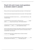 Psych 121-unit 2 exam revel questions & answers rated A&plus; passed