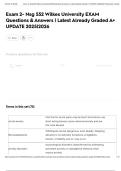 Exam 2- Nsg 552 Wilkes University EXAM Questions & Answers &vert; Latest Already Graded A&plus; UPDATE 2025&vert;2026