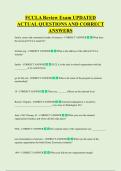 FCCLA Review Exam UPDATED  ACTUAL QUESTIONS AND CORRECT  ANSWERS