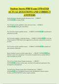 Nuclear Surety&sol;PRP Exam UPDATED  ACTUAL QUESTIONS AND CORRECT  ANSWERS