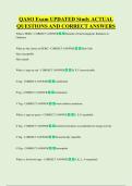 QASO Exam UPDATED Study ACTUAL  QUESTIONS AND CORRECT ANSWERS