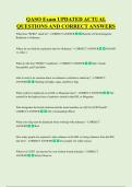 QASO Exam UPDATED ACTUAL  QUESTIONS AND CORRECT ANSWERS