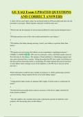 GU EAQ Exam UPDATED QUESTIONS  AND CORRECT ANSWERS
