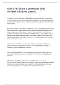 SLM 273&colon; Exam 1 questions with verified solutions passed