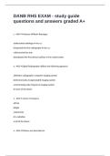 DANB RHS EXAM - study guide questions and answers graded A&plus;