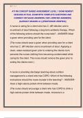 ATI RN CONCEPT BASED ASSESSMENT LEVEL 1 EXAM NEWEST  2025&sol;2026 ACTUAL EXAM WITH COMPLETE QUESTIONS AND  CORRECT DETAILED ANSWERS &lpar;100&percnt; VERIFIED ANSWERS&rpar;  &vert;ALREADY GRADED A&plus;&vert; &vert;&vert;PROFESSOR VERIFIED&vert;&vert;
