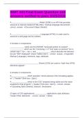 INMT 443 Final Exam Question and answers verified to pass 2025&sol;2026