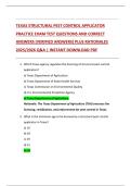 TEXAS STRUCTURAL PEST CONTROL APPLICATOR  PRACTICE EXAM TEST QUESTIONS AND CORRECT  ANSWERS &lpar;VERIFIED ANSWERS&rpar; PLUS RATIONALES  2025&sol;2026 Q&A &vert; INSTANT DOWNLOAD PDF