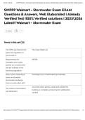 SWPPP Walmart - Stormwater Exam EXAM Questions & Answers&comma; Well Elaborated &vert; Already Verified Test &vert;100&percnt; Verified solutions &vert; 20252026 Latest&excl;&excl; Walmart - Stormwater Exam