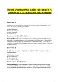 Relias Dysrhythmia Basic Test &lpar;Basic A&rpar; 2025&sol;2026 &ndash; 35 Questions and Answers