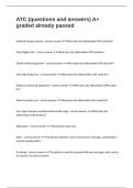 ATC &lpar;questions and answers&rpar; A&plus; graded already passed