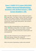 Exam 3&colon; NURS 5315 &lpar;Latest 2025&sol;2026 Update&rpar; Advanced Pathophysiology Questions with Verified Answers &vert; 100&percnt; Correct &vert;Graded A- UTA&period;