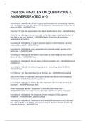 CHR 105 FINAL EXAM QUESTIONS & ANSWERS&lpar;RATED A&plus;&rpar;