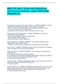 MHA 707 test 1 Exam with Questions and Correct Answers Latest 2025-2026 GRADED A&plus;&period;