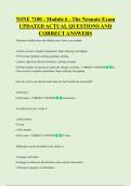 NSNE 7100 - Module 6 - The Neonate Exam  UPDATED ACTUAL QUESTIONS AND  CORRECT ANSWERS