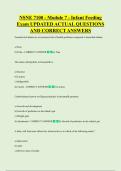 NSNE 7100 - Module 7 - Infant Feeding  Exam UPDATED ACTUAL QUESTIONS  AND CORRECT ANSWERS