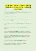 NSNE 7100 - Module 3 Exam UPDATED  ACTUAL QUESTIONS AND CORRECT  ANSWERS