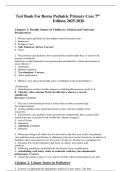 Test Bank for Burns' Pediatric Primary Care 7th Edition by Dawn Lee Garzon  &lpar;2025&sol;2026&rpar; &lpar;New Edition with All Chapters Covered&rpar;