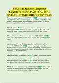 NSPN 7100 Module 4&colon; Pregnancy  Experiences Exam UPDATED ACTUAL  QUESTIONS AND CORRECT ANSWERS