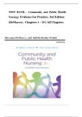 Test Bank for Community & Public Health Nursing&colon; Evidence for Practice 3rd Edition by Rosanna DeMarcon  &lpar;2025&sol;2026&rpar; &lpar;New Edition with All Chapters Covered&rpar;