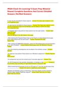 IPSSA Check On Learning&quest; S Exam Prep Material Newest Complete Questions And Correct Detailed Answers &lpar;Verified Answers&rpar; 
