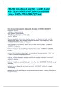 PN ATI proctored Mental Health Exam with Questions and Correct Answers Latest 2025-2026 GRADED A&plus;&period;